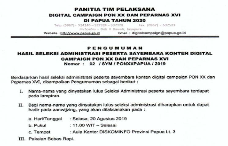 Pusat Data Terpadu Pemprov Papua